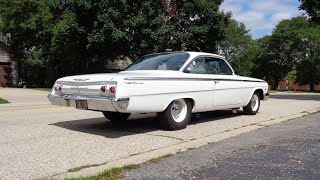 1962 Chevrolet Chevy Bel Air Bubble Top in White & 409 Engine Sound My Car Story with Lou Costabile