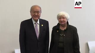 US and Japanese finance ministers meet at G7