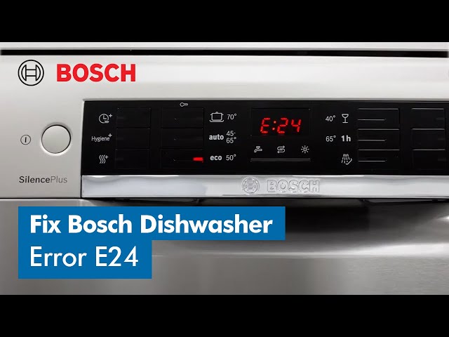 what does e24 mean on bosch dishwasher