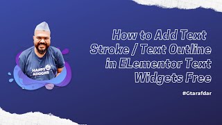 How to add text stroke or text outline in Elementor Text widget / title widget / Heading Widget