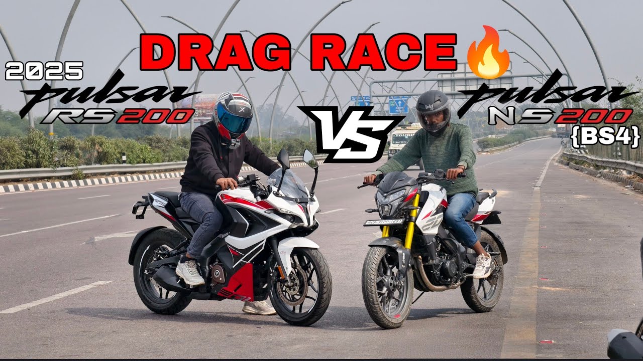 Pulsar R200 Racing 2025 PULSAR RS200 VS PULSAR NS200 BS4🔥||DRAG RACE 💥||RACE TILL THEIR ...