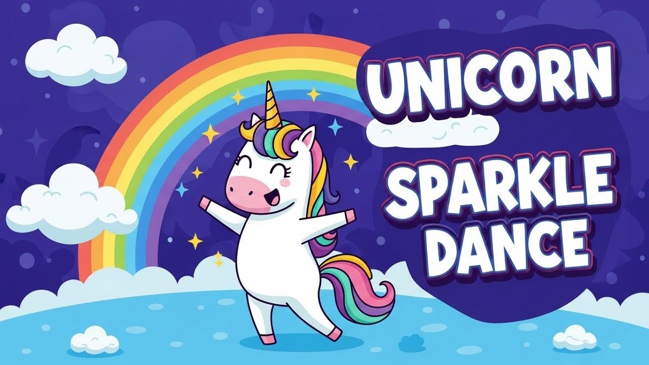 🦄✨ Unicorn Sparkle Dance | Fun Learning Song for Kids & Toddlers | Happy Tales & Tunes