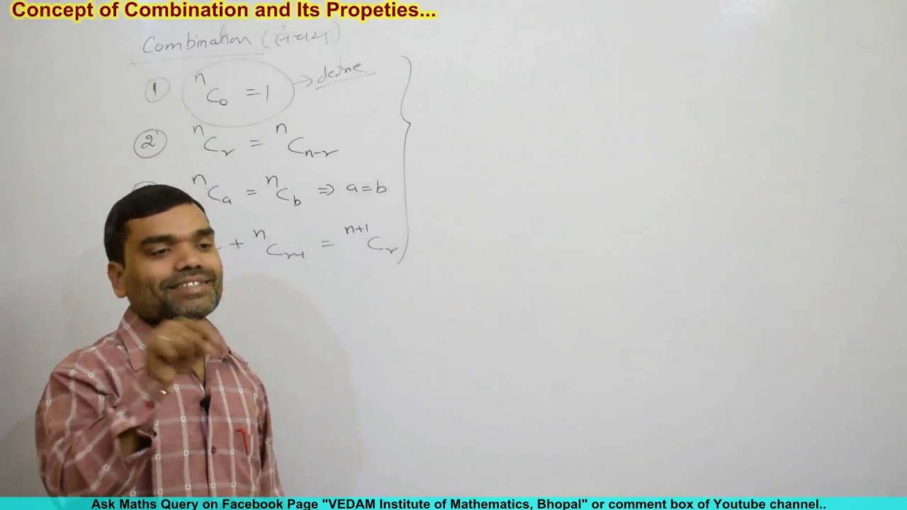 Permutation & Combination - Concept of Combination & Its Properties in Hindi
