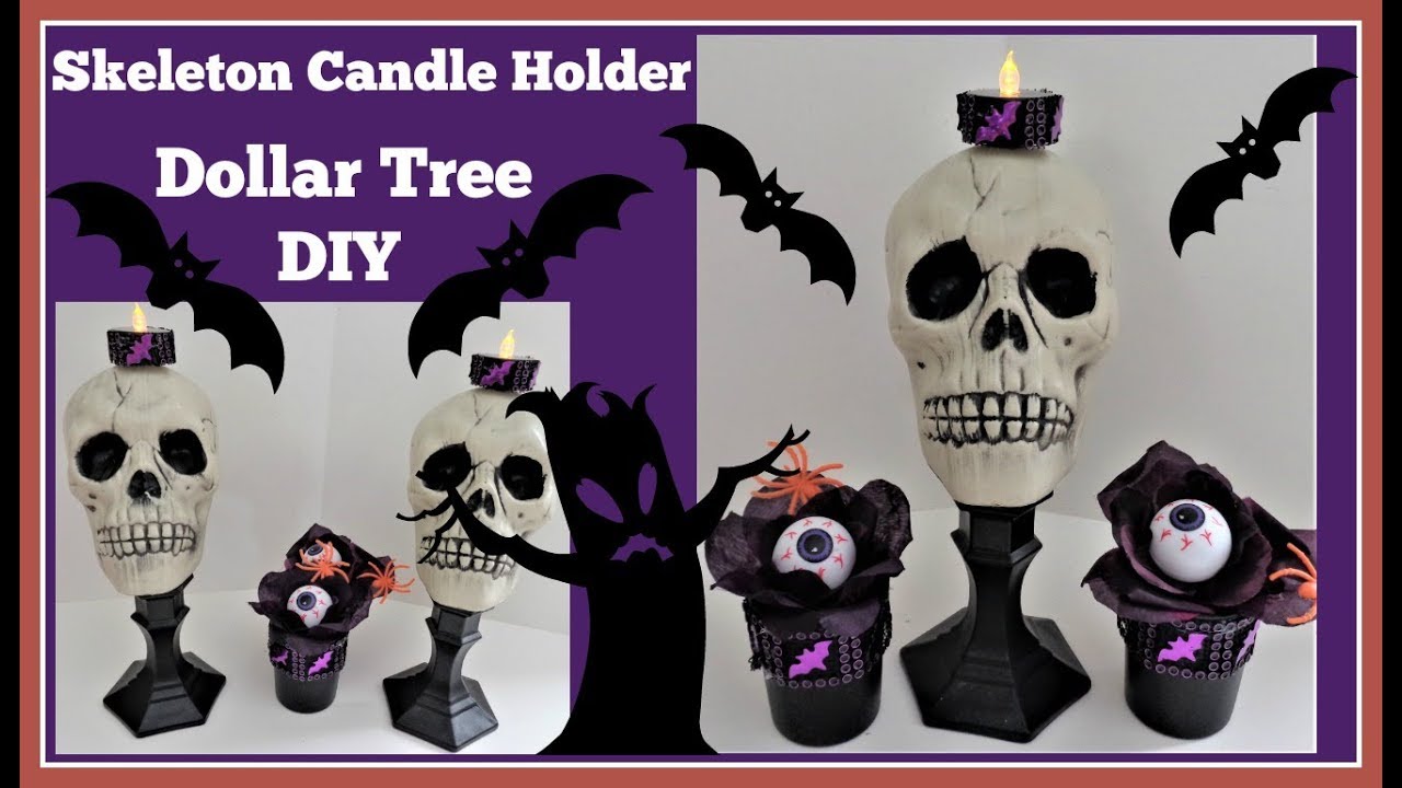 ☠Skeleton Candle Holder Dollar Tree DIY☠ YouTube