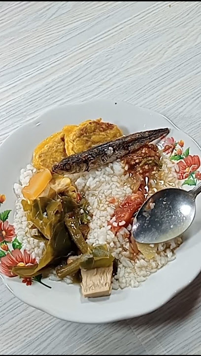 sayur asem, tempe goreng, ikan asin, sambel terasi #masakanseharihari