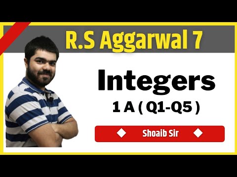 Class 7 | R.S Aggarwal | Integers | Ex 1 A | CBSE | Math - YouTube