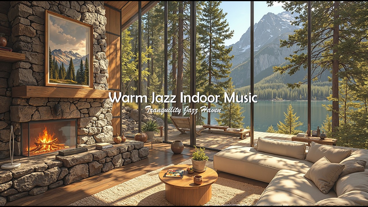 Снимите Стресс С Помощью Теплой Джазовой Музыки В Помещении | Нежный Джаз В Расслабляющей Утренне...
