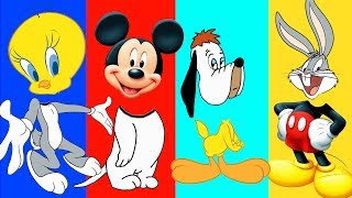 Wrong Heads Bab Baby Mickey Droopy Bug Bunny Tweefy - Crying Baby Finger Family Nursery Rhymes