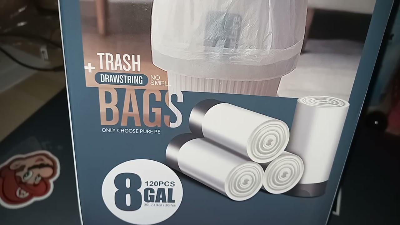 Forid 8 gallon drawstring trash bags