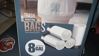 Forid 8 gallon drawstring trash bags