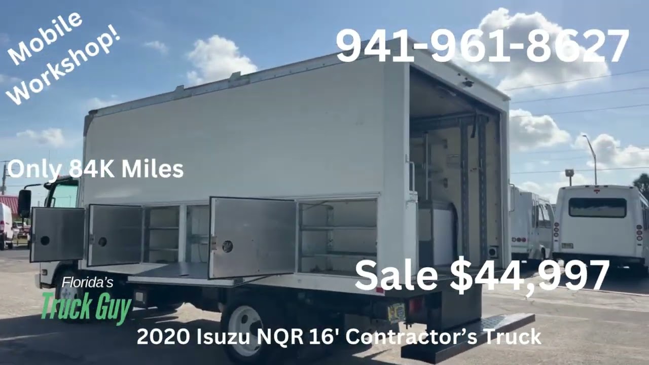 🧰2020 ISUZU NQR 16' CONTRACTOR’S TRUCK – Mobile Workshop🔧🏗Diesel | Fleet-Maintained | Only 84K Miles