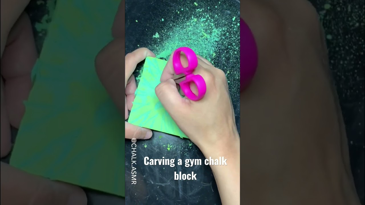Carving a gym chalk block | 