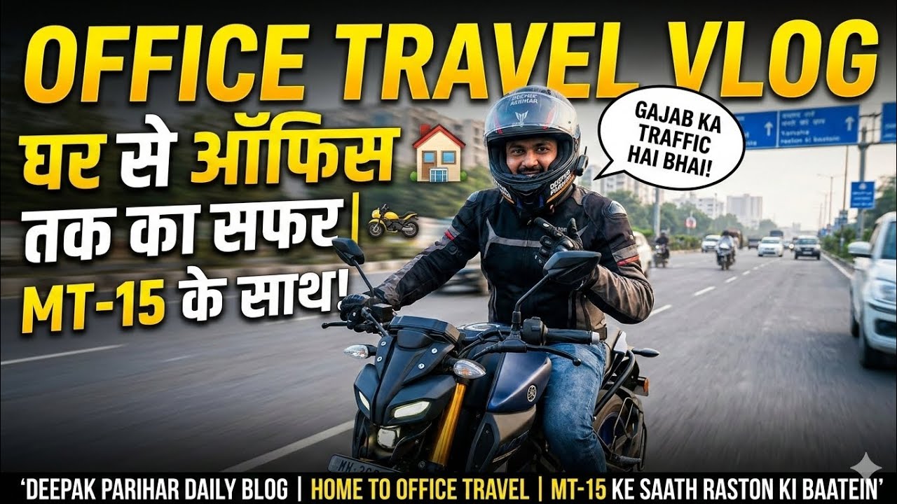 My Daily Office Route on MT-15 🛣️ | Deepak Parihar Vlogs #deepakpariharvlogs #dailyvlog 
