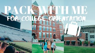 PACK WITH ME for COLLEGE ORIENTATION