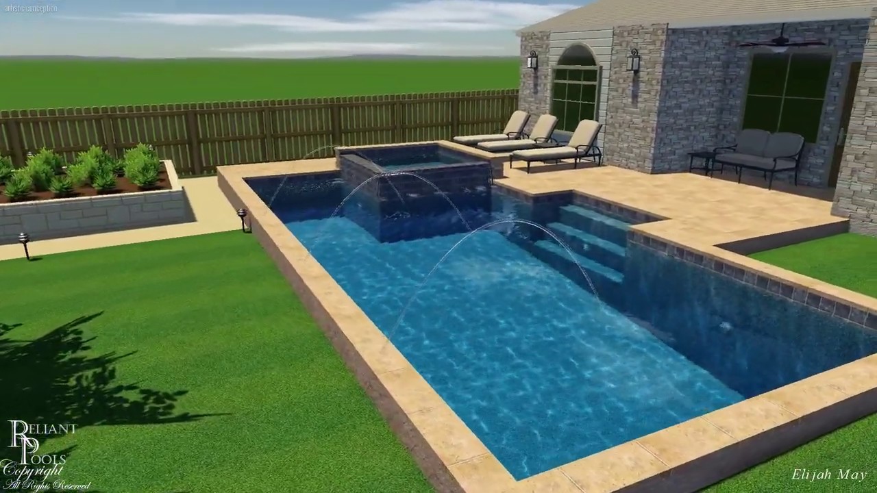 2 Geometric Swimming Pool and Spa Designs