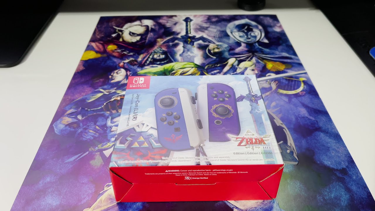 Nintendo Switch Joy Con L R The Legend Of Zelda Skyward Sword Edition Unboxing New Joy Cons Youtube