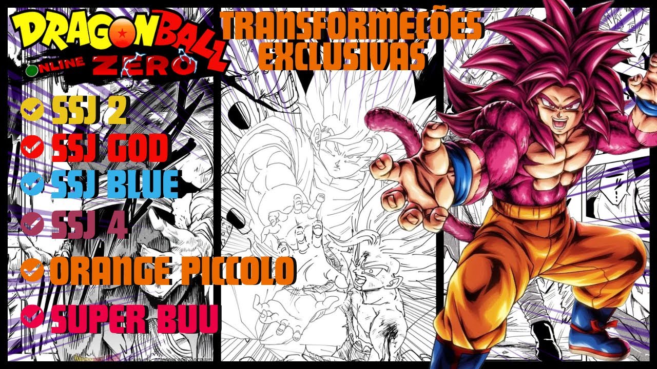 DRAGON BALL ONLINE ZERO - TODAS AS TRANSFORMAÇÕES EXCLUSIVAS DO MELHOR SERVIDOR BR!