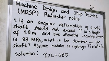 MACHINE DESIGN & SHOP PRACTICE (MDSP) - REFRESHER NOTES PART1 | PROBLEM SOLVING | TAGALOG TUTORIAL |
