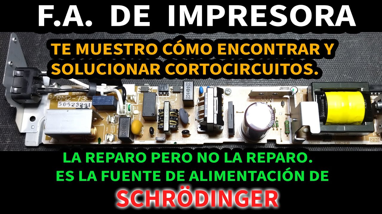 Fuente de alimentación de impresora | Encontrando cortocircuitos | Diagnóstico y reparación