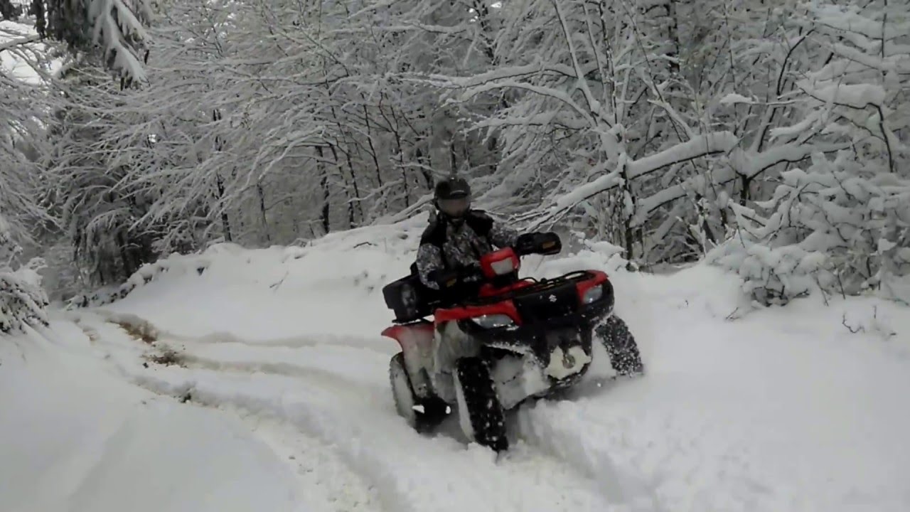 Suzuki KINGQUAD 700 4x4  OFFROAD on SNOW ( ATV SK )