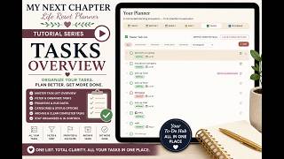 Tasks Overview Stay Organized Get More Done My Next Chapter Life Reset Planner