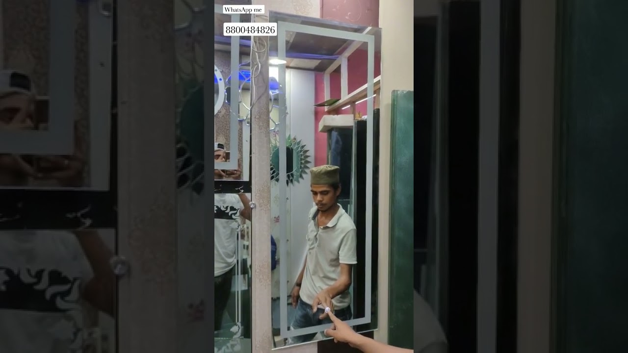 three led light sensor mirror smart touch||