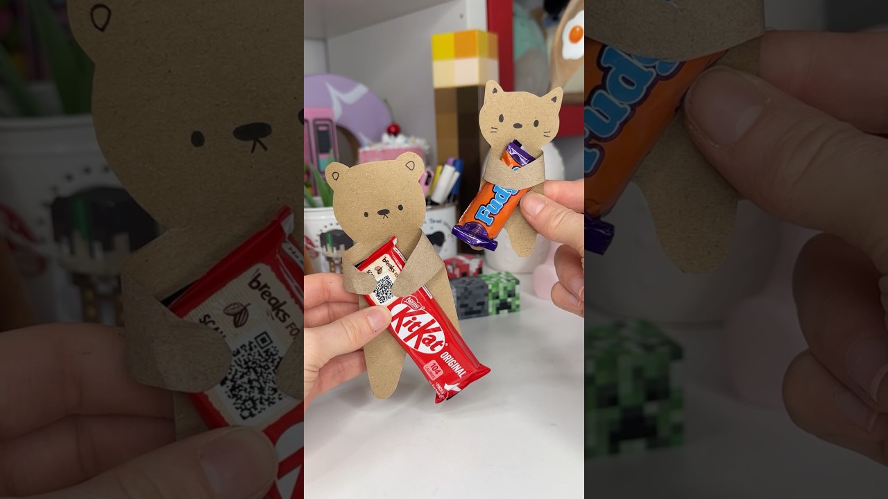 diy paper teddy gift idea 🧸