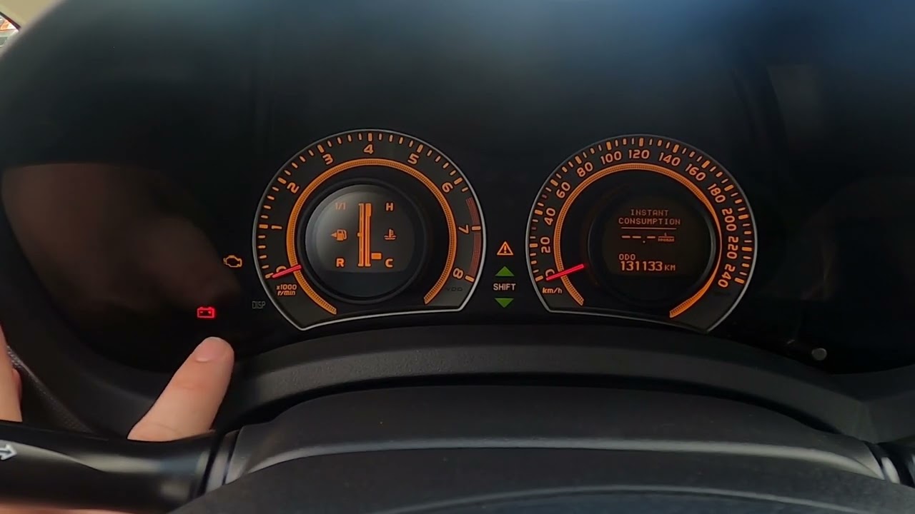 Как пользоваться дисплеем спидометра Toyota Auris I (2006–2013)