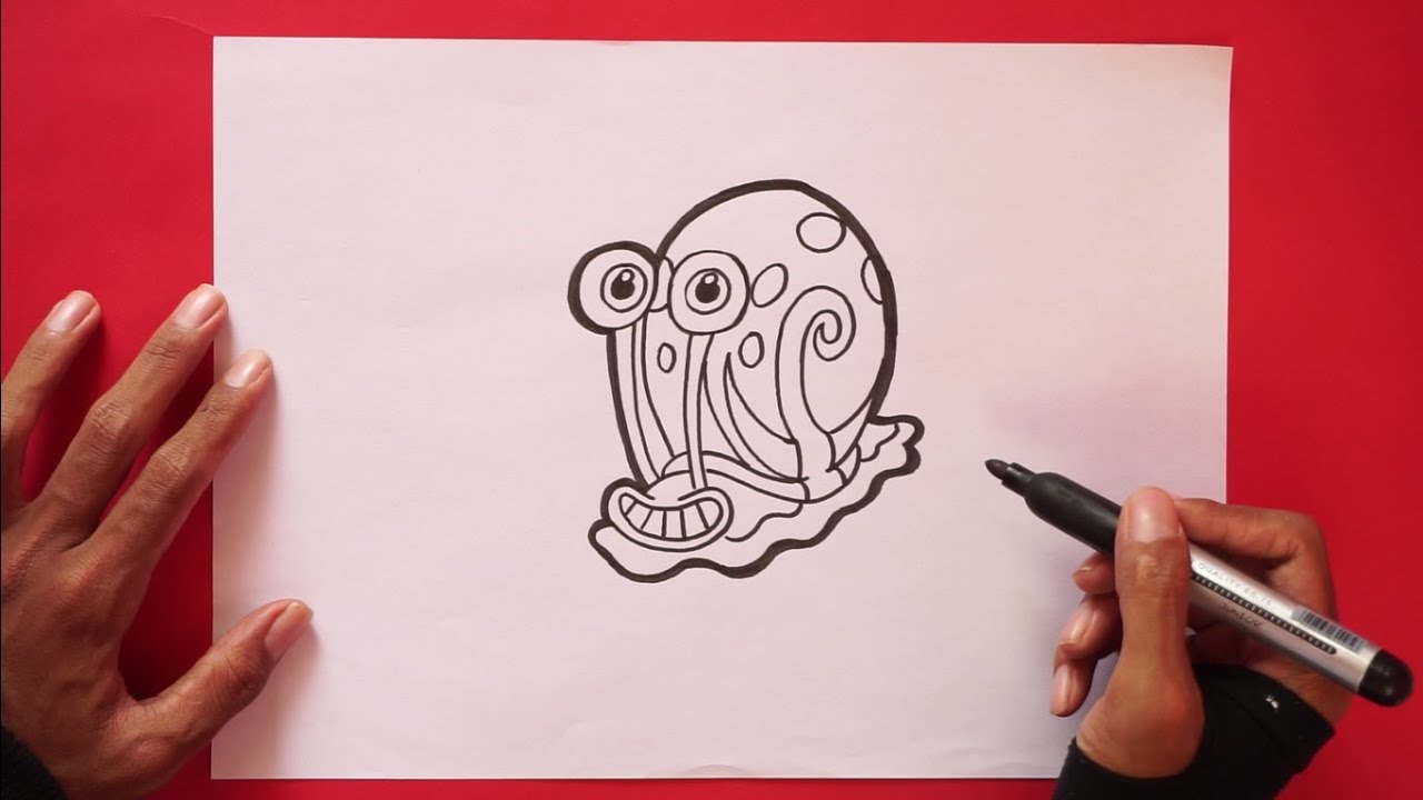 How To Draw Gary From Spongebob SquarePants Step By Step ✍🏼