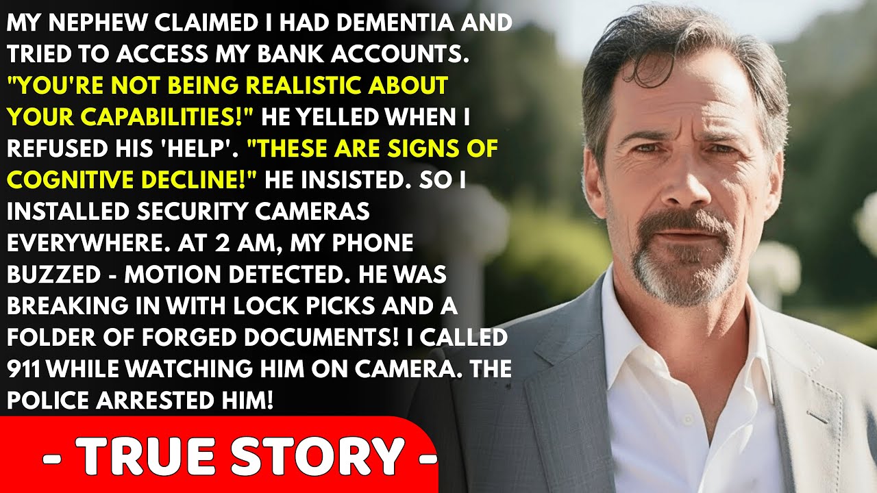 "You're Losing Your Mind!" Said My Nephew, Then I Caught Him Breaking Into My House At 2 AM, So I...