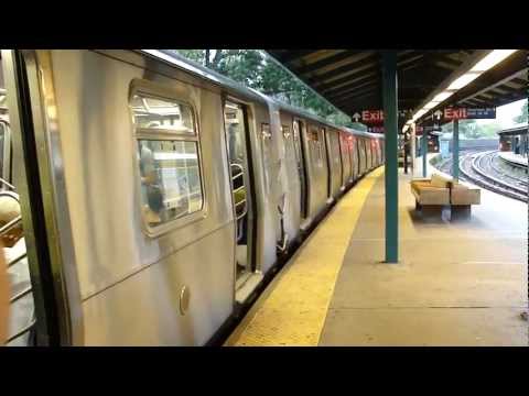 BMT Brighton Line: R160B Siemens Q Train at Sheepshead Bay (Manhattan Bound)