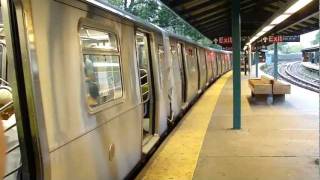 BMT Brighton Line: R160B Siemens Q Train at Sheepshead Bay (Manhattan Bound)