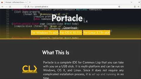Common Lisp: Portacle and its REPL