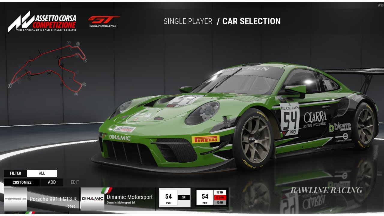 Porsche 991 ll GT3 R Spa Practice | ACC | 4K 60 FPS | Rawline Racing Hot Laps