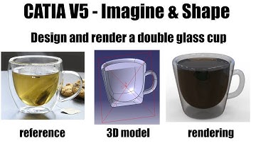 Catia V5 - Imagine & Shape Double glass cup
