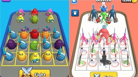 Merge Chiansaw Run Vs Merge Grimace Runner Max Level Gameplay