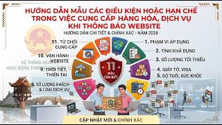 Mẫu điều kiện, hạn chế cung cấp hàng hóa, dịch vụ trên website
