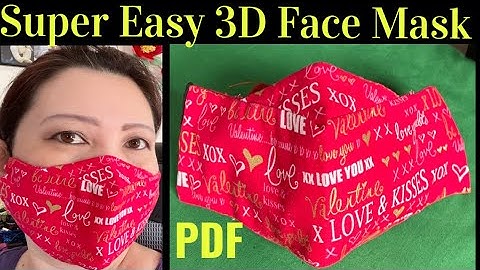 (#229)HOW TO MAKE FABRIC FACE MASK WITH 3 LAYERS-3D- NOSE BRIDGE POCKET- VERY EASY NEW STYLE PATTERN