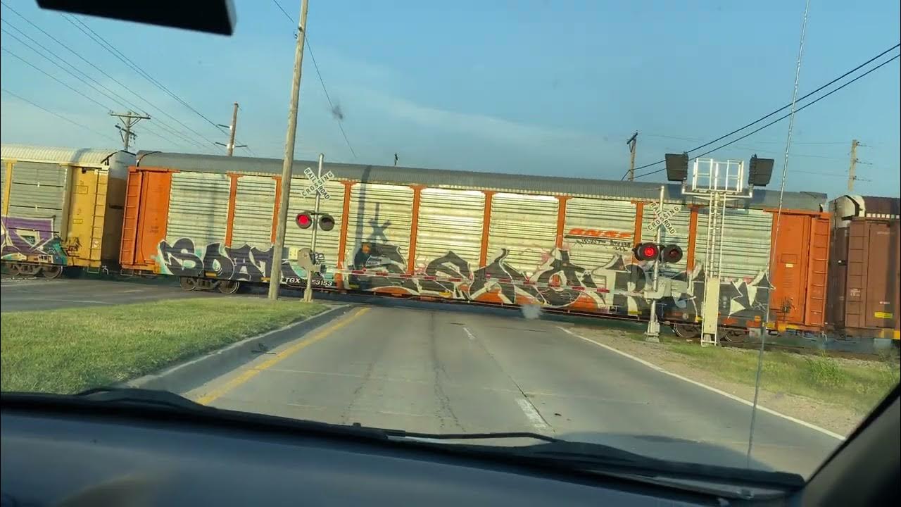 A railroad crossing went off on the way to the drive in in Wichita, KS