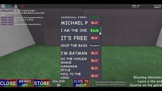 roblox code for shouting simulator