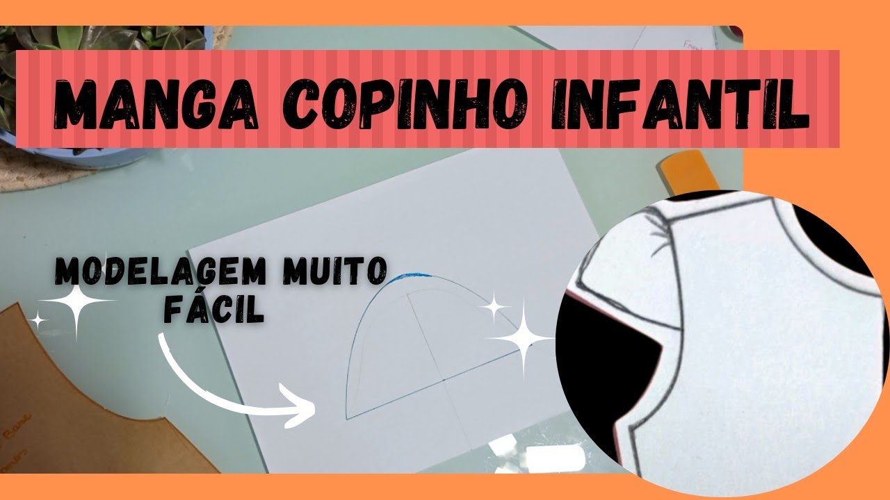 Modelagem de manga copinho infantil 