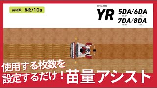 田植機　YR-DAシリーズ　苗量アシスト
