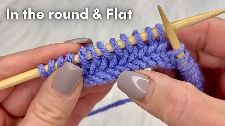 Herringbone Stitch Flat & in the Round | Easy Two-Row Knitting Pattern Tutorial