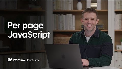 Per page JavaScript – Webflow tutorial