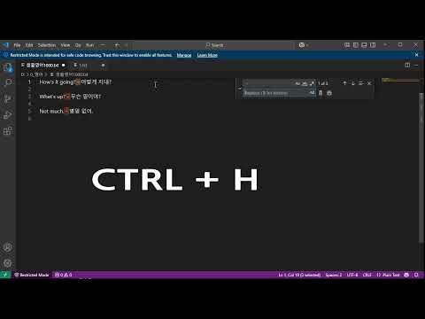 How to change and replace text in Visual Studio, including line breaks