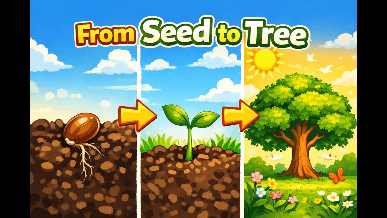 How a Seed Grows 🌱 | Kids Science Story 