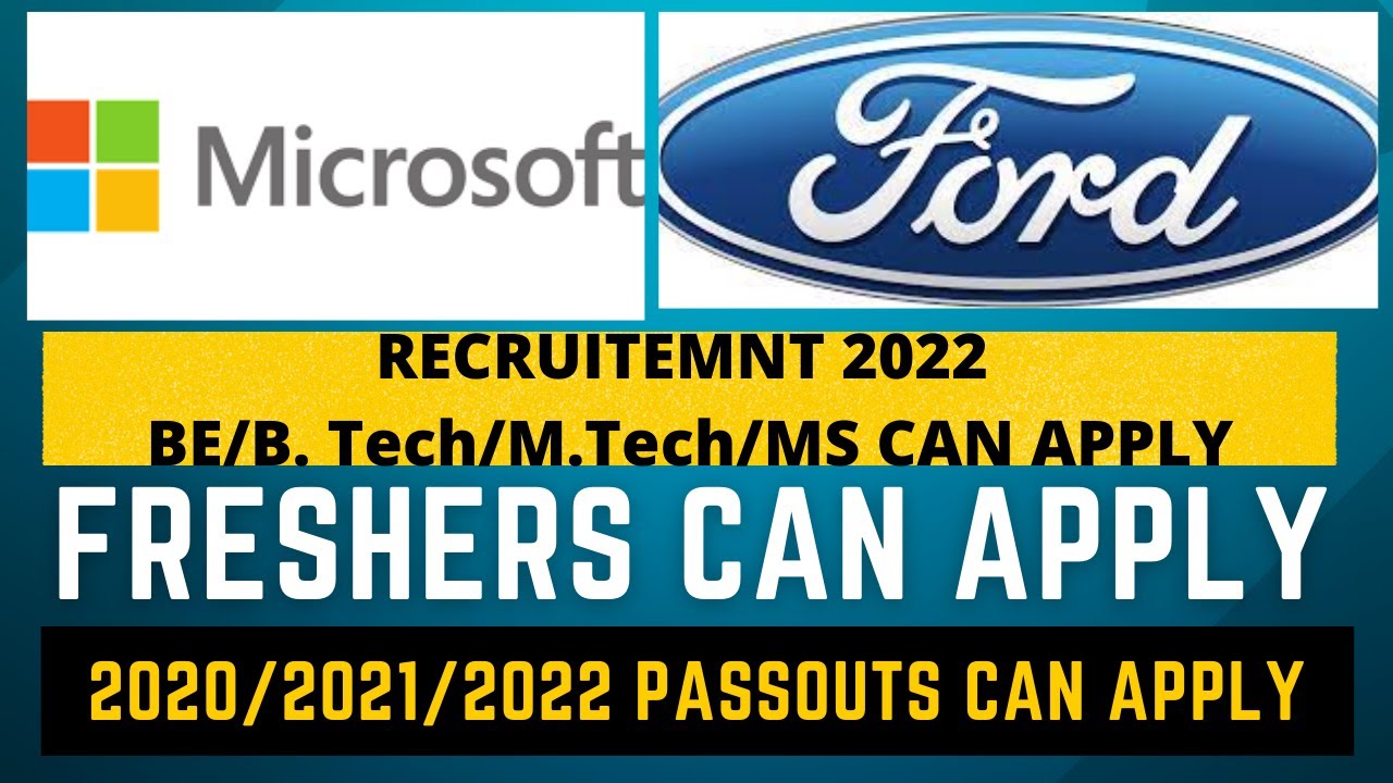 Ford Recruitment 2022 | Latest Jobs 2022 In Tamil | Microsoft Hiring 2022 In Tamil