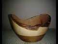 Wood Turning Madrone natural edge bowl Walnut Repair