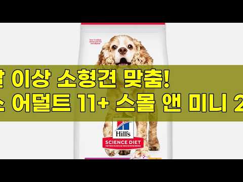 11살 이상 소형견을 위한 힐스 강아지사료 어덜트 11+ 스몰 앤 미니 2kg 솔직 후기