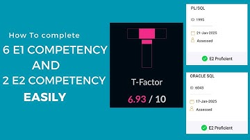 Complete 6 E1 and 2 E2 Competency easily | Course id 6043 | Course id1995 | T-factor